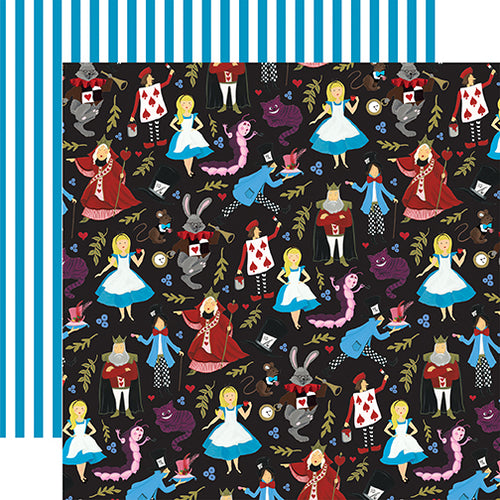 Echo Park:  12x12 Paper - Single Sheet - Alice in Wonderland - Tea Party
