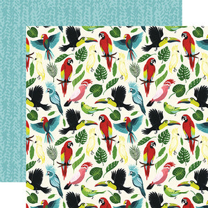 Echo Park:  12x12 Paper - Double-Sided Single Sheet - Animal Safari - Birds of Paradise