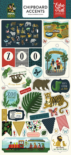 Echo Park: Chipboard Accents - Animal Safari