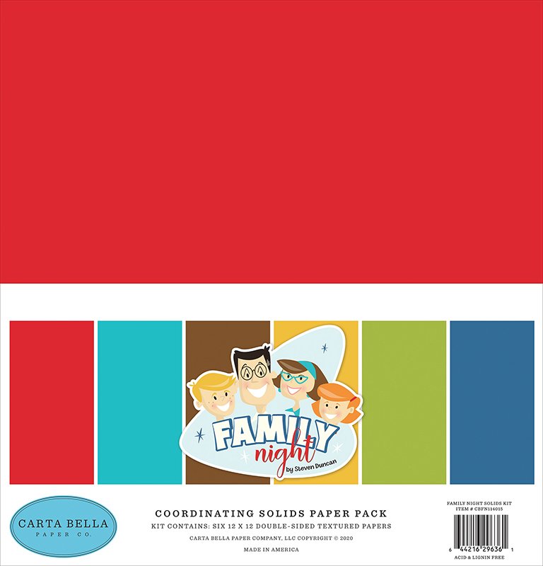 Carta Bella Kit: Coordinating Solids - Family Night