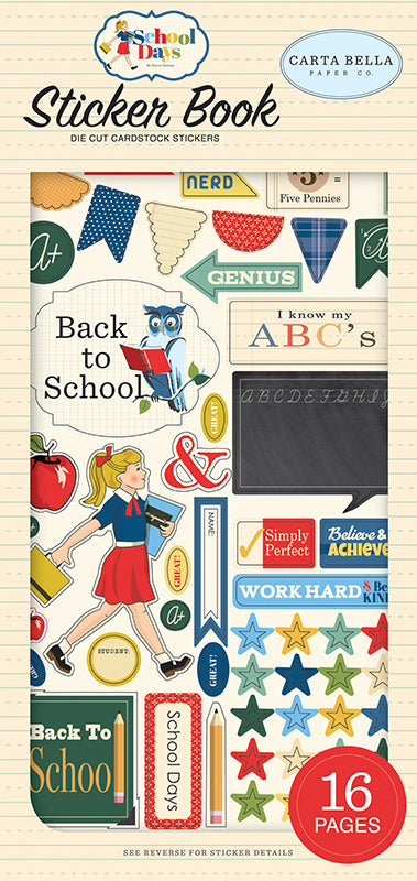Carta Bella: Sticker Book - School Days