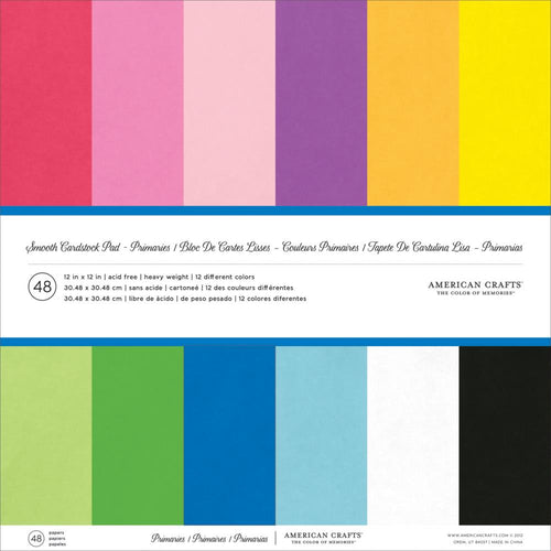 AC Cardstock Pack - 48 Pack  - Smooth Primaries